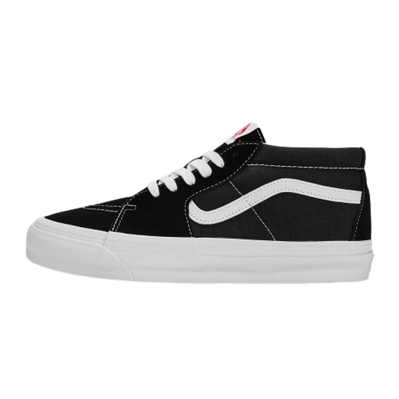 Vans OG Sk8-Mid LX黑白海军蓝经典款中帮休闲板鞋VN0A4BVCBA2 - 图3