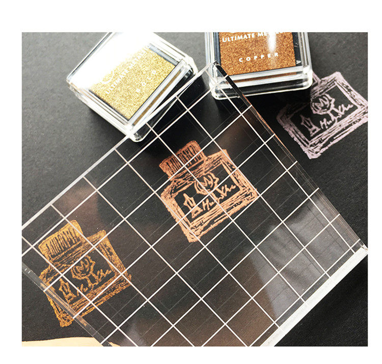 moodtape.橡皮章手 透明印章手柄图章手柄透明亚克力手柄印章工具