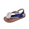 Girls' braided flower princess shoes flip-flop sandals beach