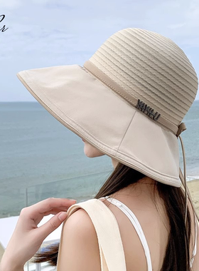 渔夫帽女夏季防晒帽遮阳帽透气
