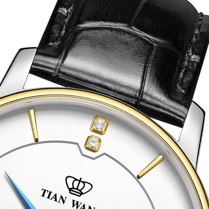 天王表品牌手表男士简约石英表时尚皮带手表情侣表3950专柜直发