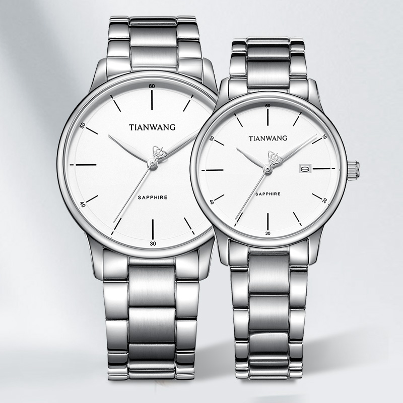 【超值优选】天王歆动系列石英情侣手表防水男女黑专柜同款31153