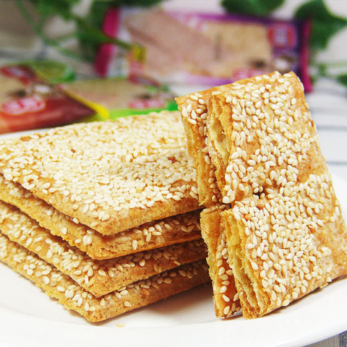 芝麻脆饼五谷杂粮饼干特产千层酥糖尿人零食无蔗糖木糖醇食品专卖 - 图0