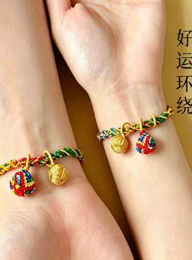端午节五彩绳手工编织绳小粽子