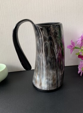 牛角啤酒杯牛角水杯牛角酒杯牛角酒碗工艺摆件牛角梳子厂家