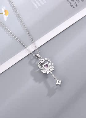 生日礼物吊坠项链桃子家银吊坠女