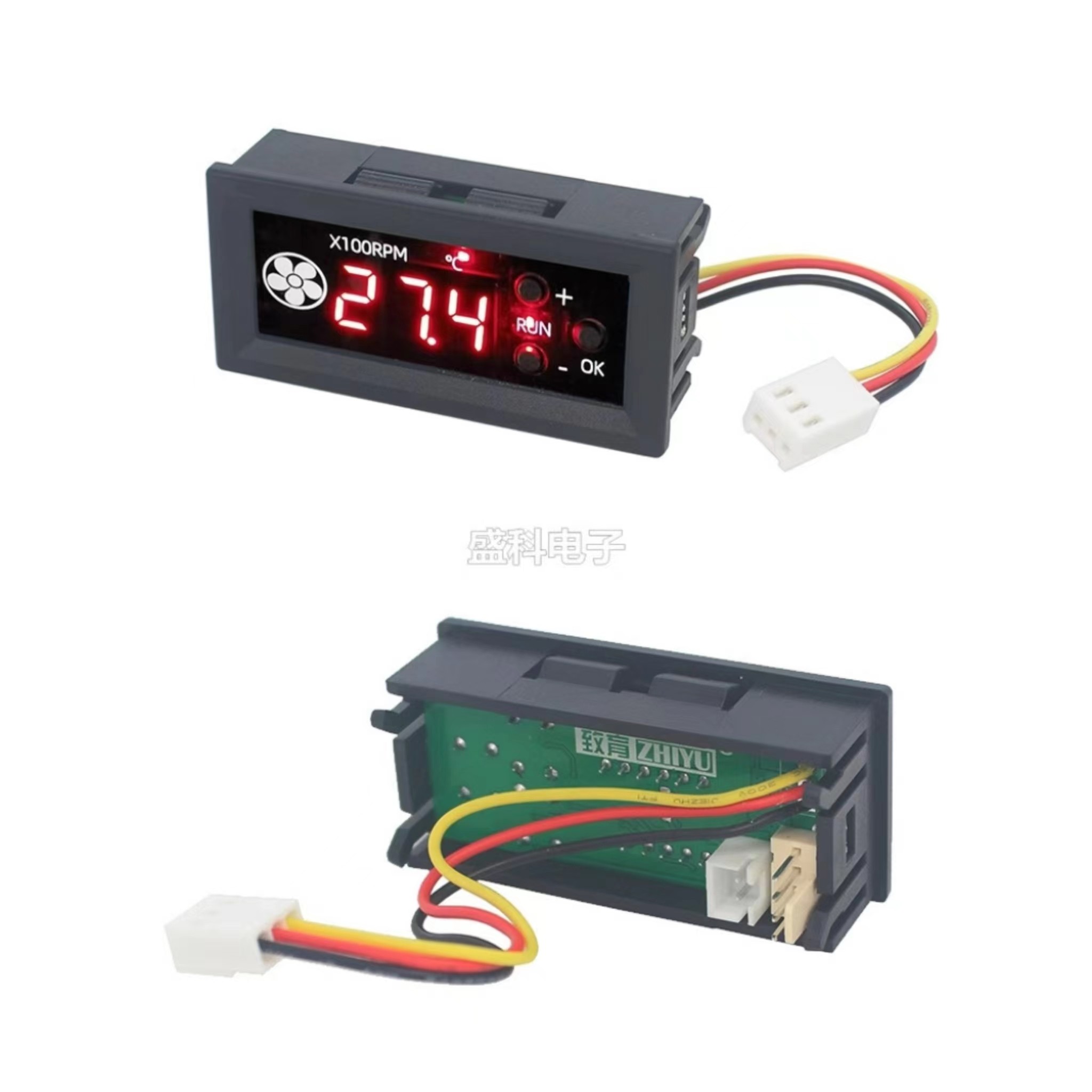 12V4线PWM风扇温控调速器3A温度转速数显 机箱服务器降噪低温关停,淘宝优惠券,粉丝福利购,淘宝优惠卷