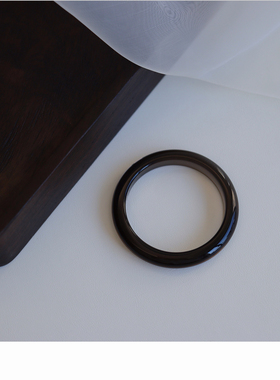 叶优里高级冰茶色收藏级真正玻璃体冰种黑曜石手镯纯天然手镯