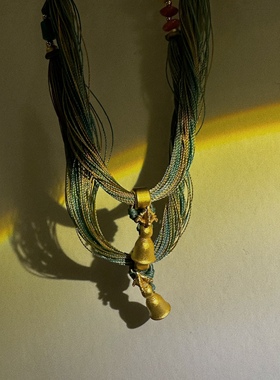 觉醒者系列—绿度母金刚铃觉醒智慧S925纯银镀金项链藏传密宗法器