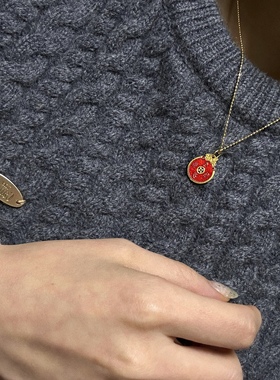 叶优里经典国风本命太岁牌纯银S925珐琅滴胶万能链吊坠