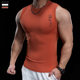 Overbearing muscle summer men's running training sports fitness vest casual versatile round neck bottoming quick-drying solid color