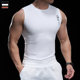 Overbearing muscle summer men's running training sports fitness vest casual versatile round neck bottoming quick-drying solid color