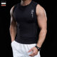 Overbearing muscle summer men's running training sports fitness vest casual versatile round neck bottoming quick-drying solid color