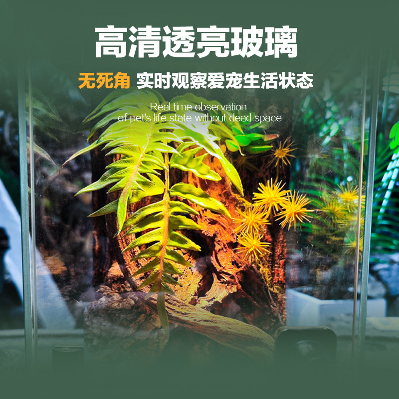 实木爬宠饲养缸蜥蜴乌龟守宫爬虫玻璃缸雨林缸蛇类角蛙景观缸