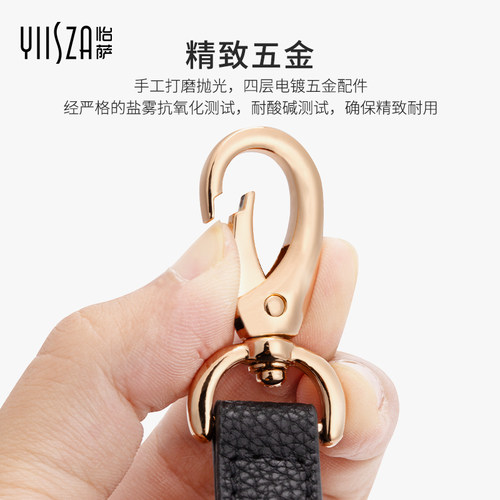 包包肩带可调节替换斜挎真皮黑色荔枝纹宽包带背包带子单买配件 - 图2