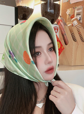 发带方巾雪纺小丝巾女韩版头巾