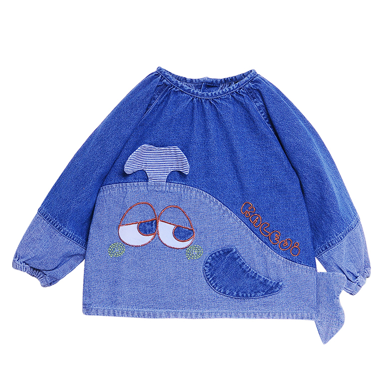 Aobeimei baby pure cotton denim spring and autumn reverse clothing