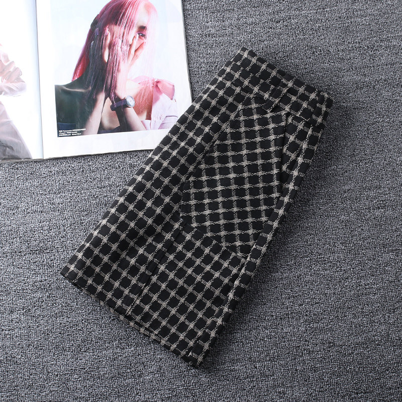 丝绒格子a字秋冬2021年新款半身裙 佐帕莎半身裙