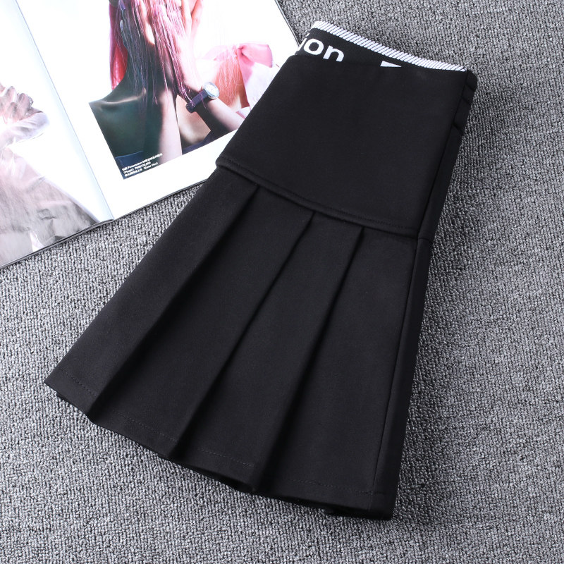 松紧高腰2022春秋新款防走光百褶裙 佐帕莎半身裙