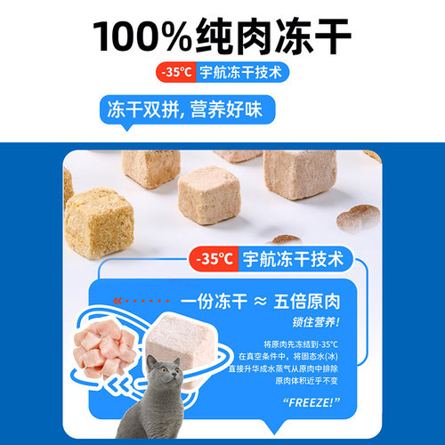 顽皮双鲜猫粮1.5kg成猫幼猫营养官方正品wanpy冻干双拼中宠旗舰店 - 图2