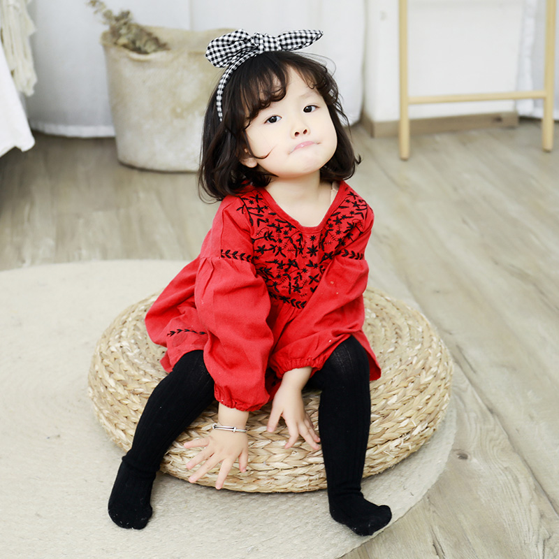 乔治童话旗舰店春秋纯棉宝宝连裤袜大PP婴儿童袜子女童幼儿打底裤薄款夏季1-3岁21