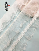 New curtain lace American style windy white lace pearl webbing Snow Spinning Decorative side cloth accessories DIY