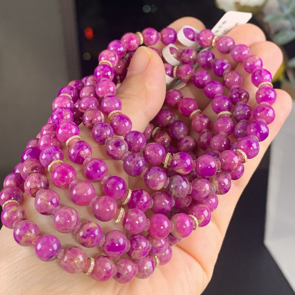 桃红果酱舒俱来圆珠手串 桃红果酱舒俱来 南非老矿料舒俱来手串,淘宝优惠券,粉丝福利购,淘宝优惠卷