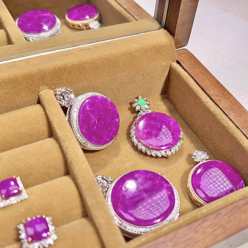 舒俱来冰桃红果酱18k金耳钉吊坠 南非老矿料冰桃红果酱舒俱来吊坠,淘宝优惠券,粉丝福利购,淘宝优惠卷