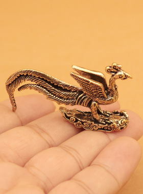 黄铜祥云凤凰摆件创意龙凤呈祥