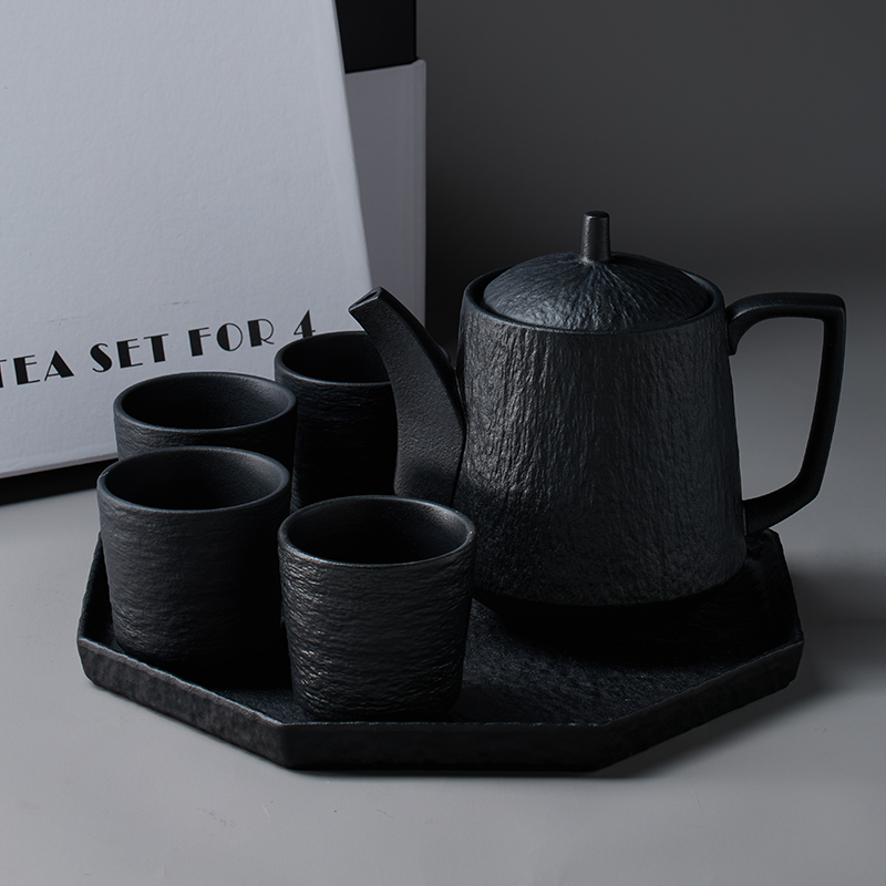 米立风物中式轻奢陶瓷水壶茶杯套装泡茶壶乔迁新居礼物茶具礼盒装 - 图2