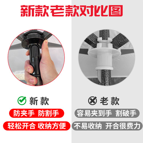 大号户外遮阳伞摆摊伞方形太阳伞庭院伞大型雨伞四方伞地摊伞3米 - 图0