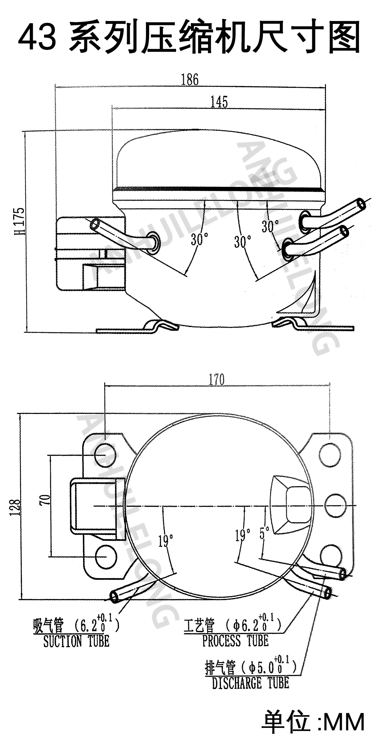 全新小冰箱压缩机QD65 QD43 53 R600a百升冰柜制冷泵通用钱江万胜-图0