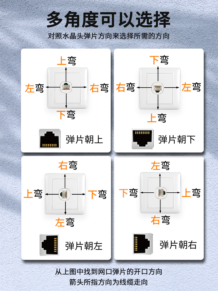 千兆弯头网线90度水晶头万兆5G八类屏蔽宽带网络线超细双绞线成品 - 图1