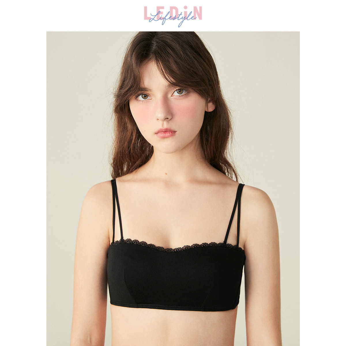 乐町多色无钢圈莫代尔可拆卸抹胸 乐町内衣文胸