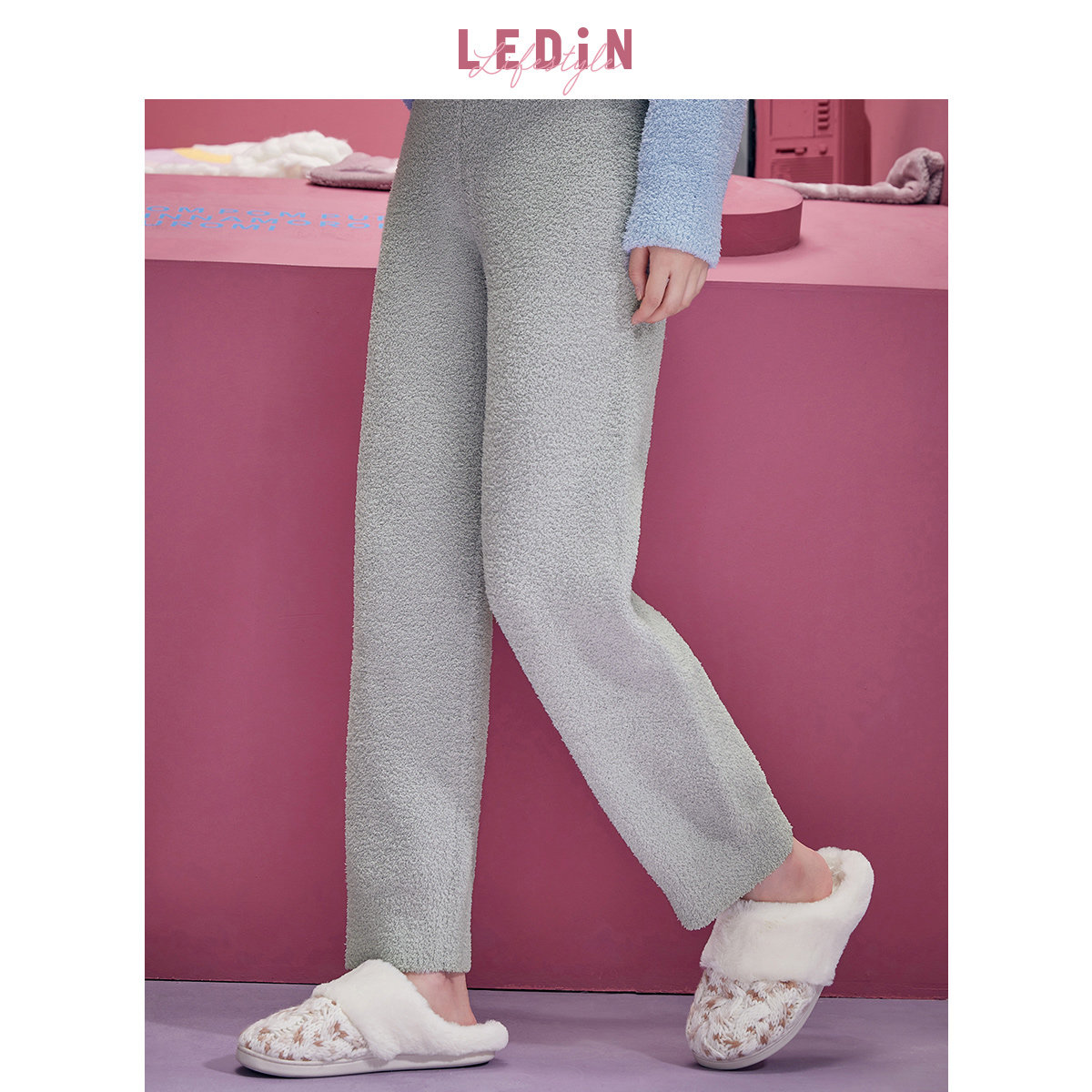 乐町大耳狗玉桂针织毛衣秋冬睡衣 乐町内衣睡衣上装