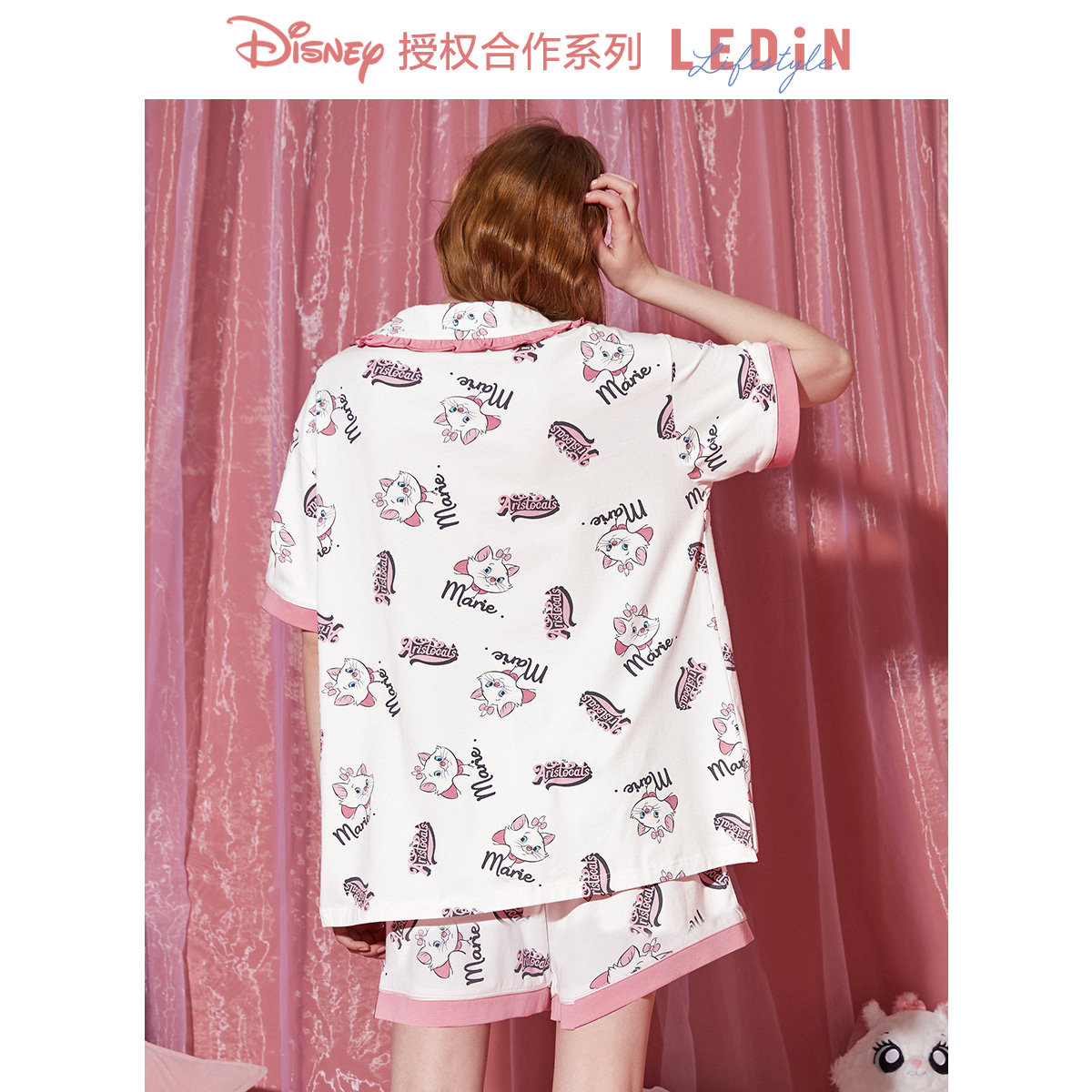 乐町女夏玛丽猫印花家居服套装睡衣 乐町内衣睡衣/家居服套装