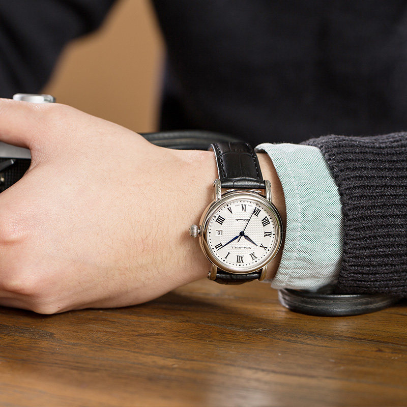 Seagull海鸥手表简约商务自动男机械表皮表男表819.368