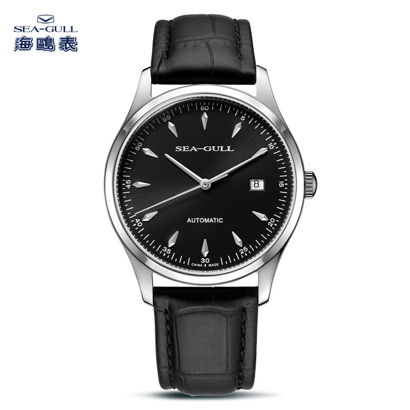 Seagull海鸥手表时尚商务单历皮带男表自动机械表D519.447