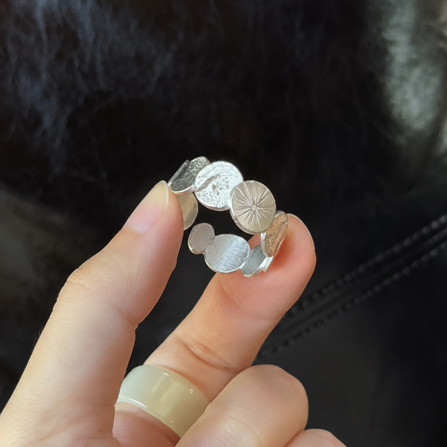 December Flower Goddess pure silver 999.9 women's ring