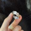 December Flower Goddess pure silver 999.9 women's ring
