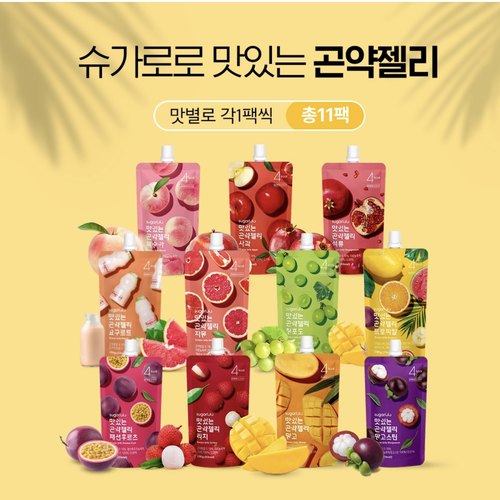 卡路里个位数！韩国进口sugarlolo猕猴桃魔芋代餐吸吸果冻水果味 - 图3