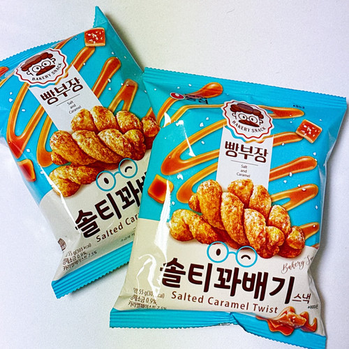 韩国NONGSHIM 农心面包丁袋装牛角面包膨化咸麻花儿童 抹茶味酥点 - 图0