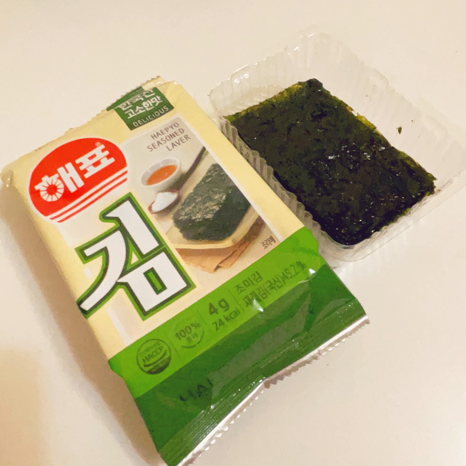 韩国原装进口海牌菁品海苔即食儿童零食寿司包饭紫菜烤海苔脆片 - 图0