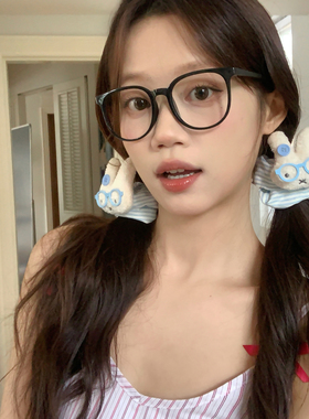 奶糖rabitts！可爱蝴蝶结兔子大肠圈发绳搞怪戴眼镜玩偶发圈发饰
