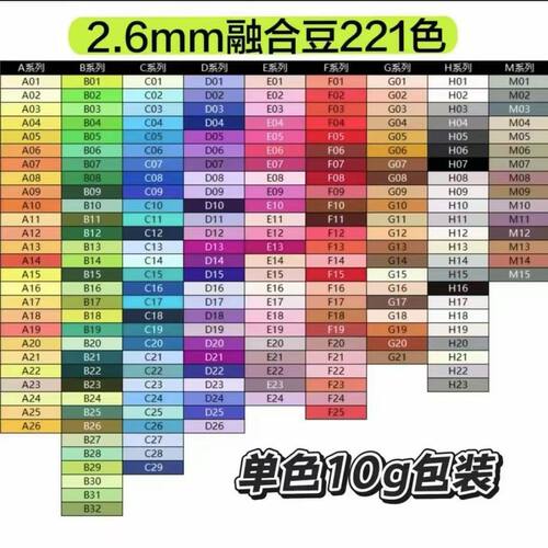 221色拼豆补充diy材料包mardCOCO同款2.6mm小豆立体融合豆拼豆豆 - 图0