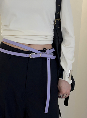 春夏百搭双圈加长腰带皮带腰封女