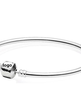 梵潘家帝白铜玫瑰金经典方形扣头手镯 diy配件基础手链蛇骨链女