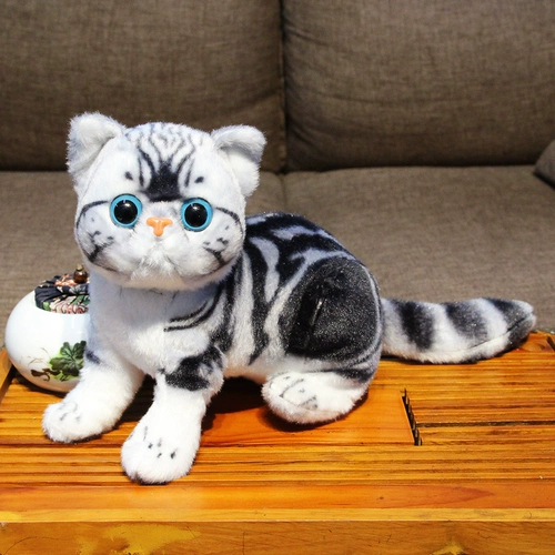 Реалистичная плюшевая кукла, милая игрушка, детская подушка для сна, кот, котенок