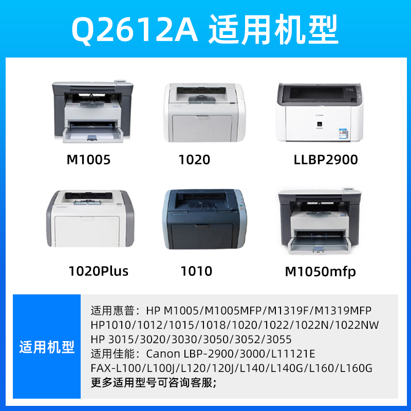 MAG适用HP laserjet M1005mfp激光打印机墨盒晒鼓硒鼓碳粉盒 HP1020 Plus 1010 1319 Q2612A 12A易加粉硒鼓-图1