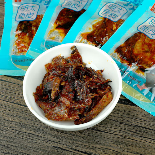 明太鱼 香辣拌鱼皮 啤酒菜东北延边朝鲜族小吃 休闲零食延城小菜 - 图3